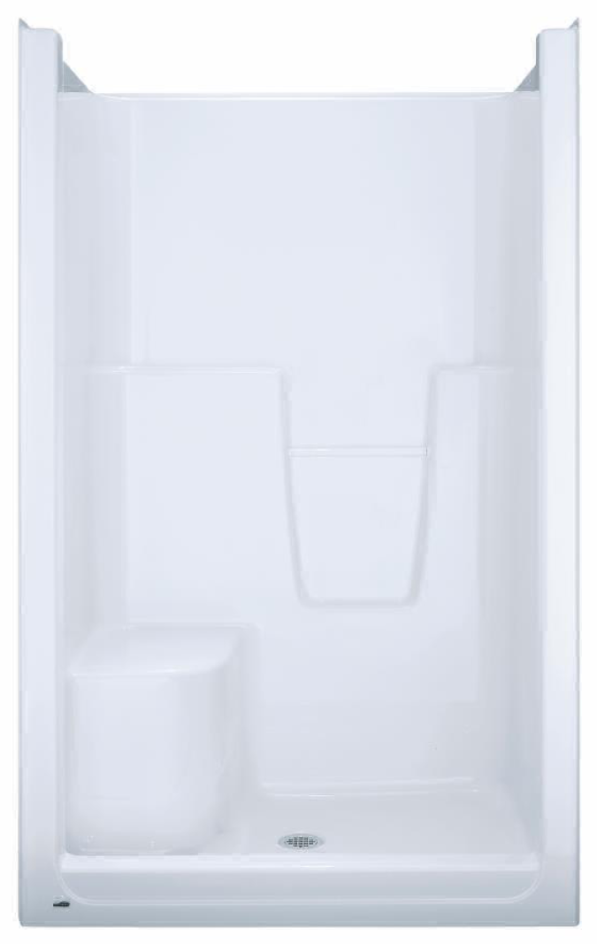 Freestyle 37 Round 37 x 37 Acrylic Corner Center Drain Two-Piece Shower in  White