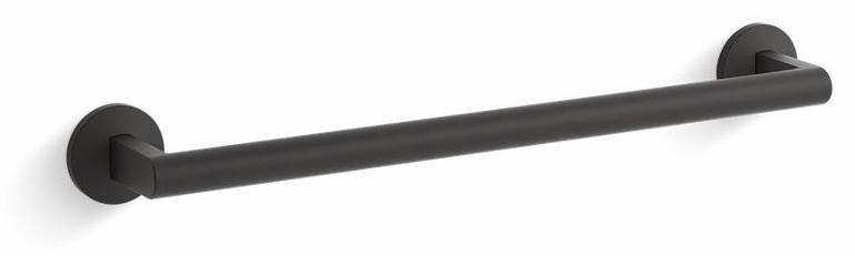 Delta Faucet 77618-BL Stryke Wall Mounted 18" Towel Bar In Matte Black, Bathroom