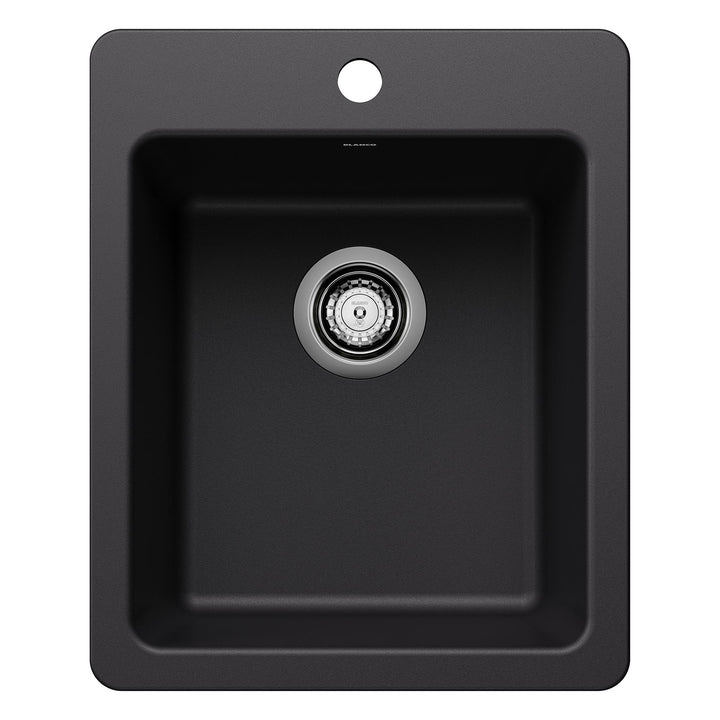 Liven 17 1 Bowl Dual Mount Bar Sink - Coal Black 403666 Blanco