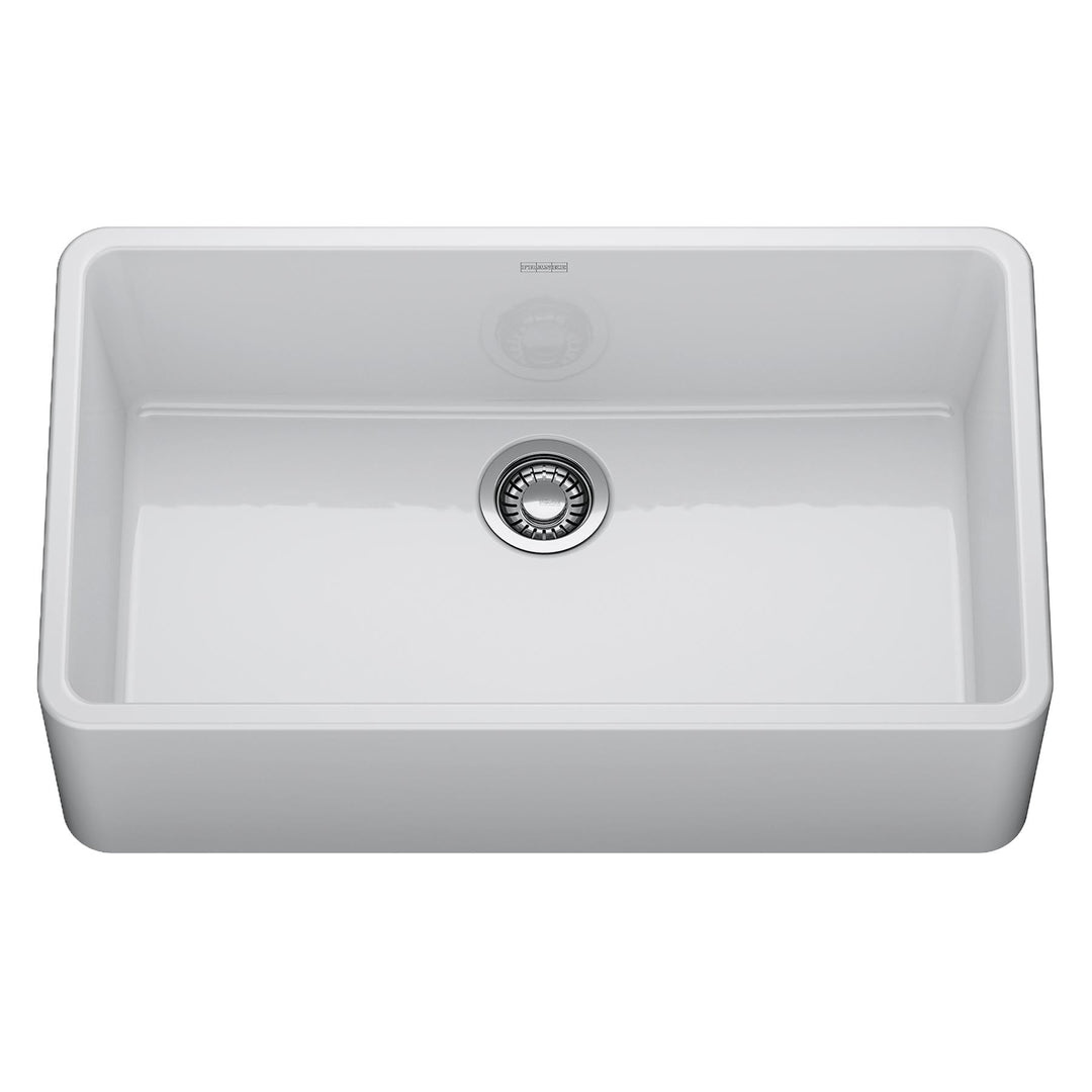 Ceranova 1 Bowl Apron Front Sink - Glossy White CRK71033-GWH Franke