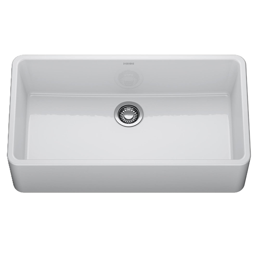 Ceranova 1 Bowl Apron Front Sink - White CRK71036-GWH Franke
