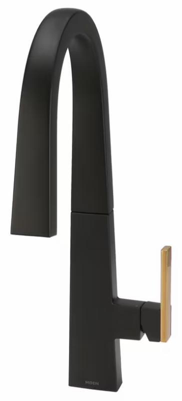 S75005bl Nio Kitchen Faucet with Pulldown Spray - Matte Black S75005BL Moen ...