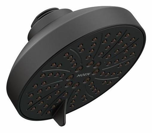 Modern 6-Function Eco-Performance Shower Head 1.5 GPM - Matte Black 65 ...
