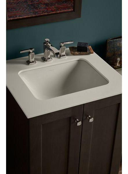 KOHLER Caxton on sale White Undermount Rectangular Traditional Bathroom Sink with Overfl