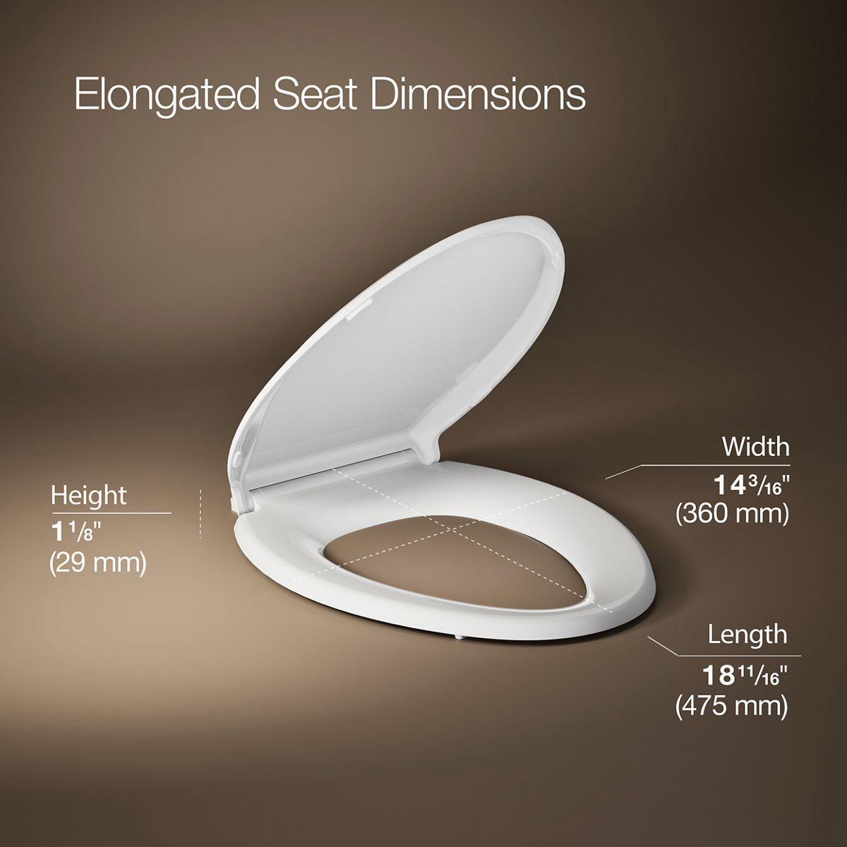 Kohler Cachet ReadyLatch Quiet-Close Elongated Toilet Seat - White
