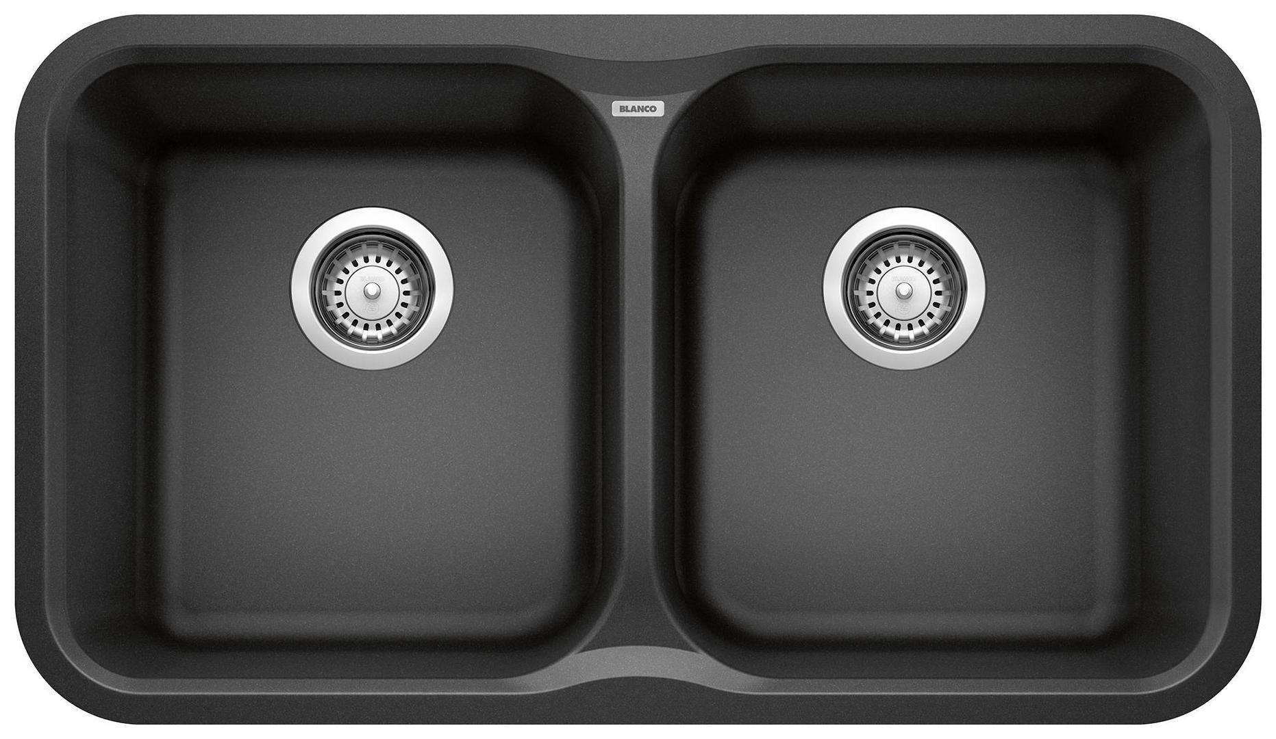 Blanco 400085 Vision U 2 Bowl Undermount Silgranit Sink - Anthracite ...