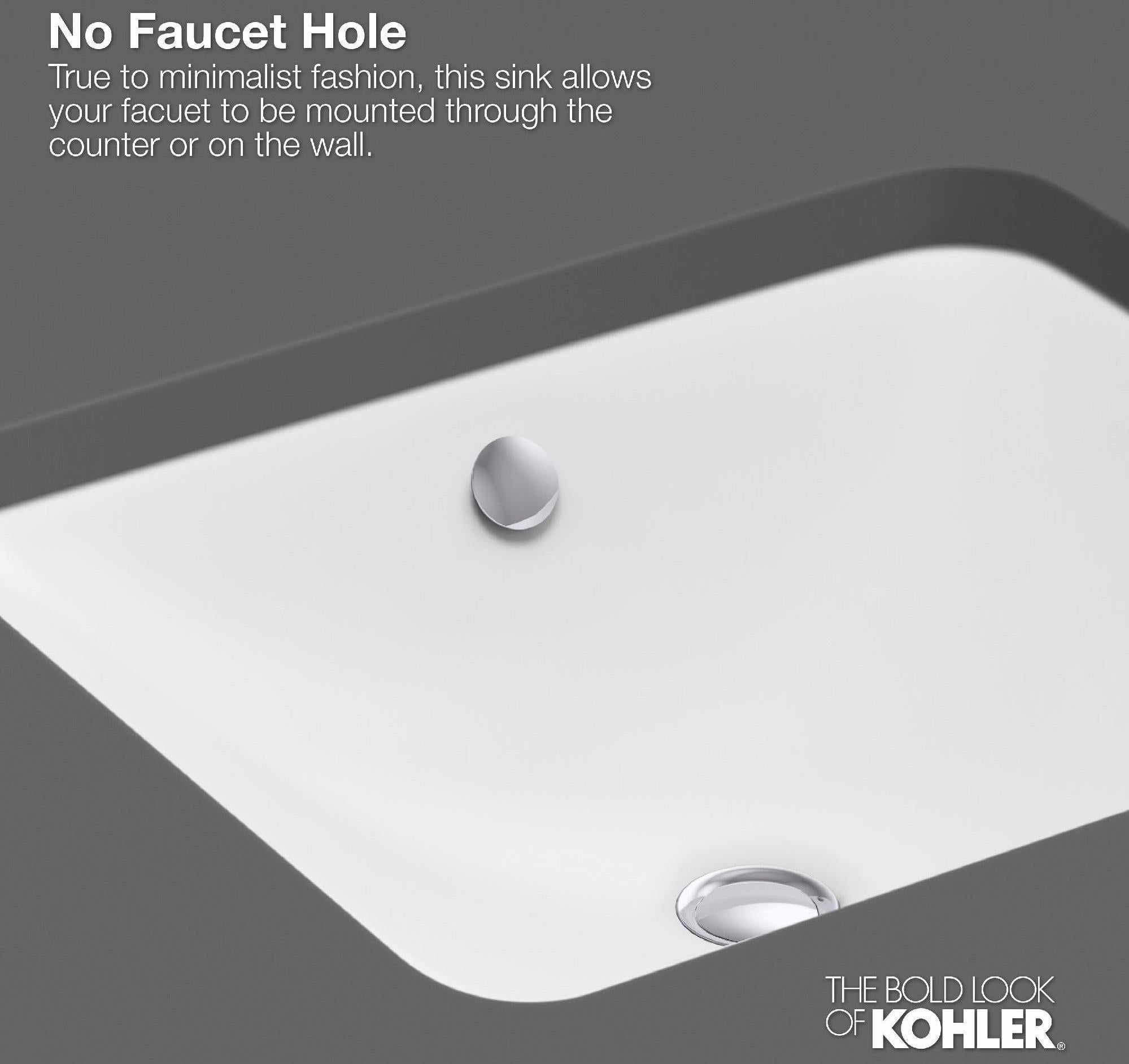 KOHLER Caxton 2211-0 Undermount Bathroom hotsell Sink in White with Overflow Drain