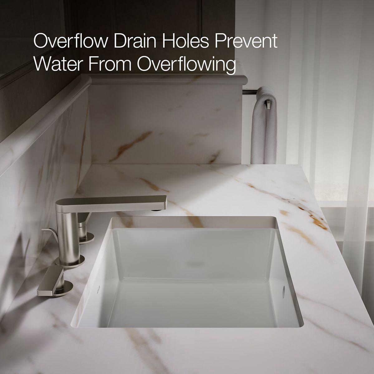 Verticyl Rectangle Undermount Bathroom Sink - White 2882-0 Kohler