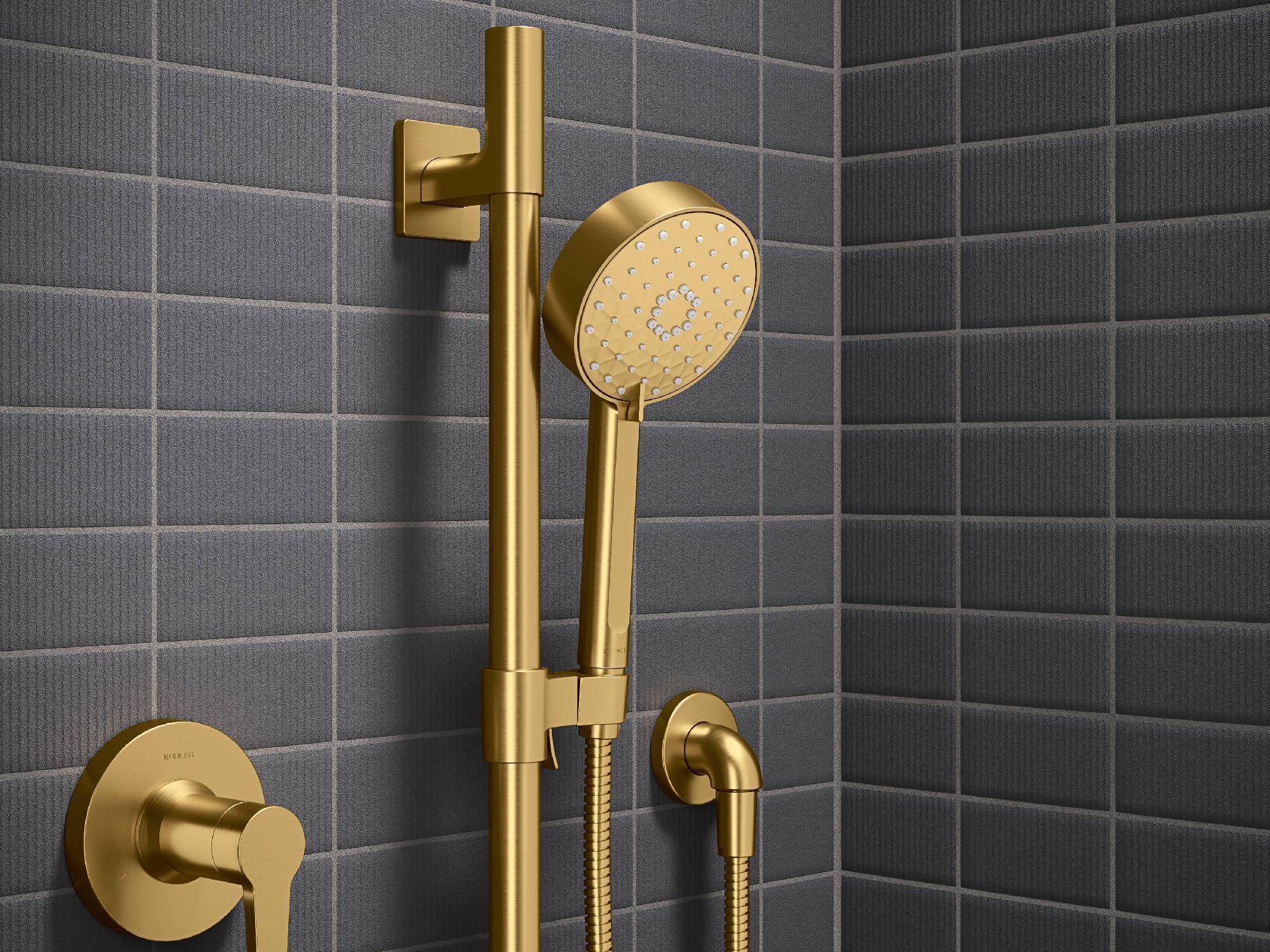Kohler Awaken Shower Kit – Brushed Moderne Brass – Splashes