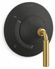 Matte Black with Brushed Moderne Brass
