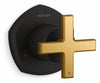 Matte Black with Brushed Moderne Brass