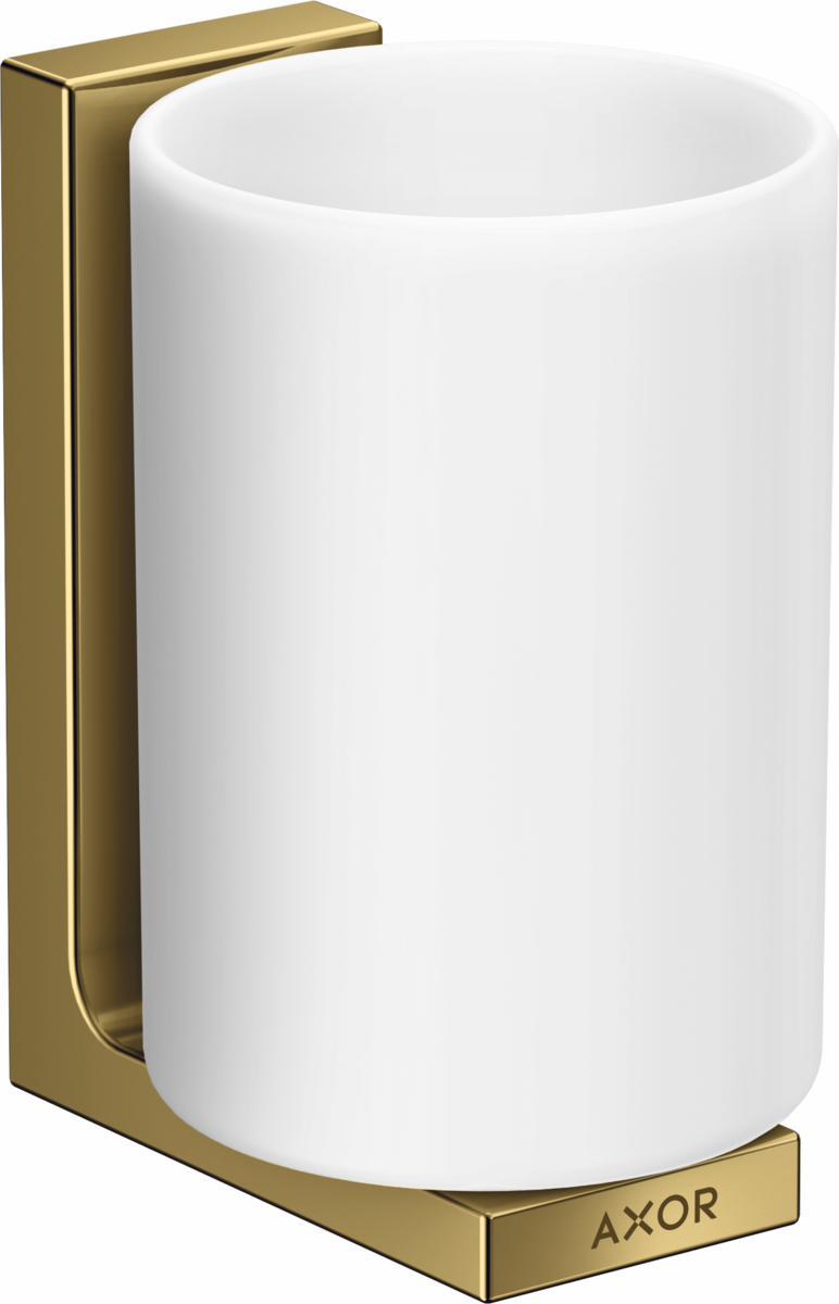 Axor Universal Rectangular Toothbrush Tumber - Polished Gold Optic 426 ...