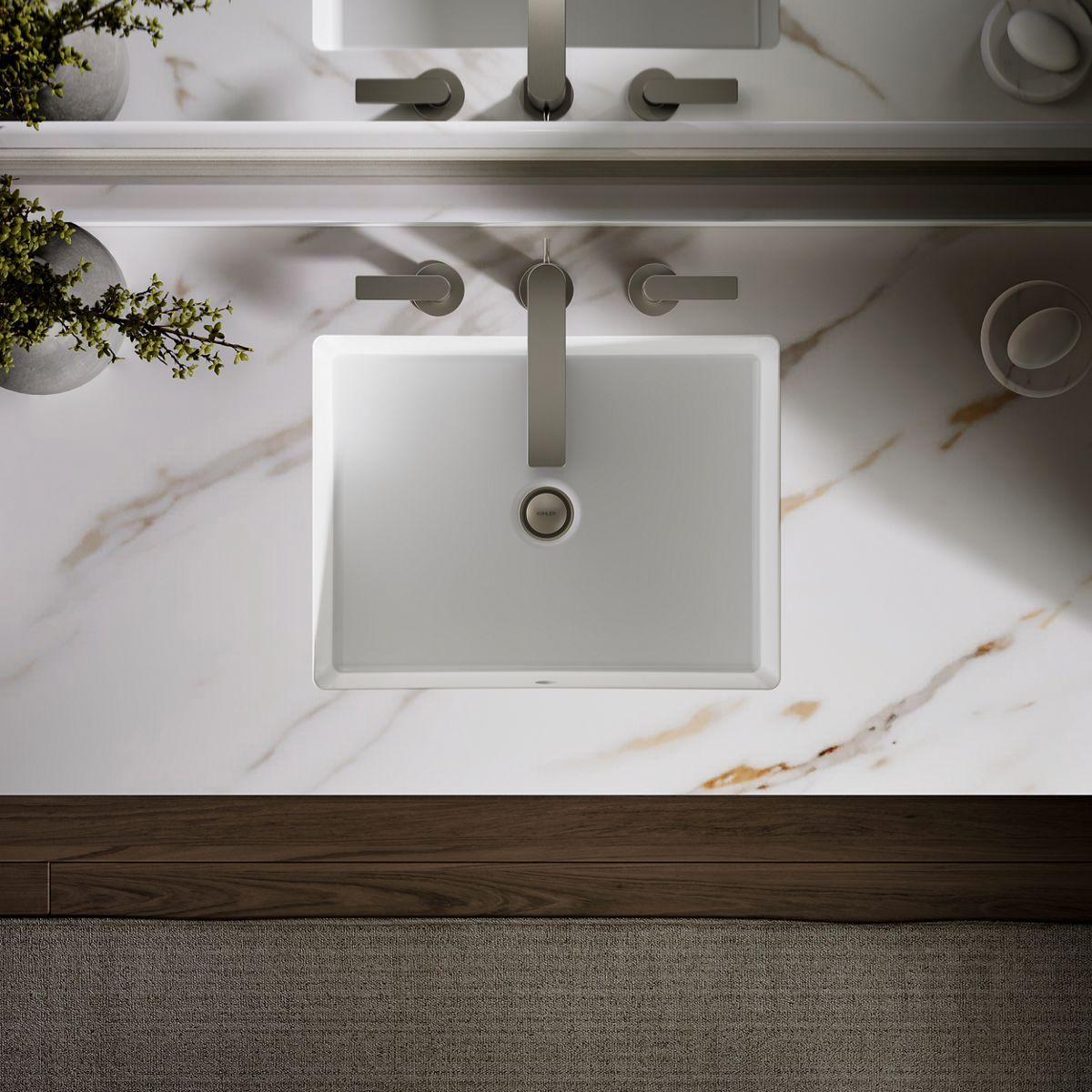 Verticyl Rectangle Undermount Bathroom Sink - White 2882-0 Kohler