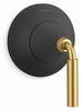 Matte Black with Brushed Moderne Brass