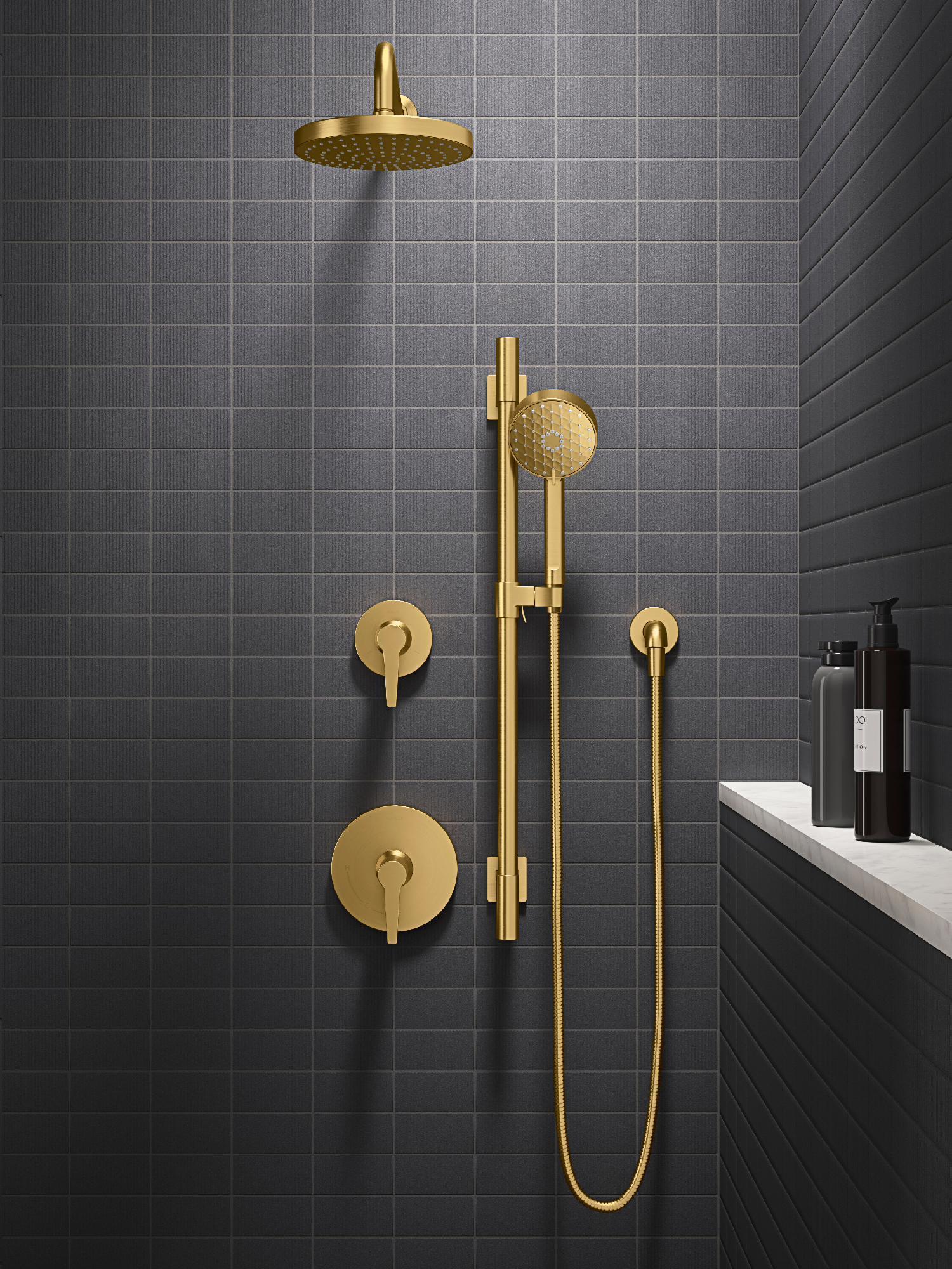 Kohler Awaken Shower Kit – Brushed Moderne Brass – Splashes