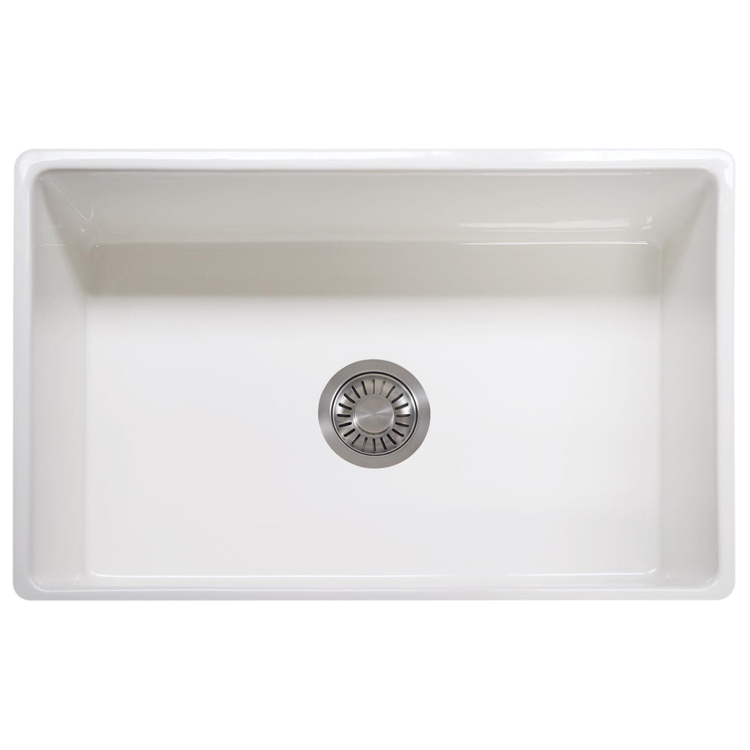 Farmhouse 30-1/8" 1 Bowl Apron Front Kitchen Sink - White FHK710-30WH Franke
