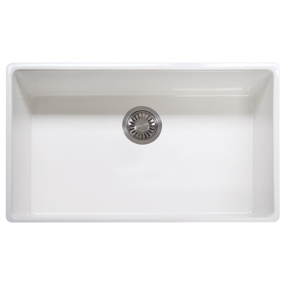 Farmhouse 33" 1 Bowl Apron Front Kitchen Sink - White FHK710-33WH Franke