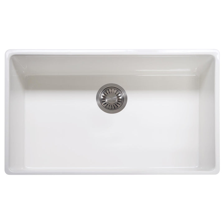 Farmhouse 33" 1 Bowl Apron Front Kitchen Sink - White FHK710-33WH Franke