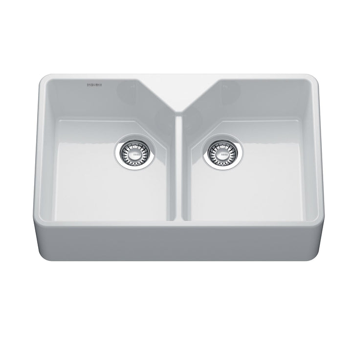 Manor House 31" 2 Bowl Apron Front Kitchen Sink - White MH2K7201414-GWH Franke