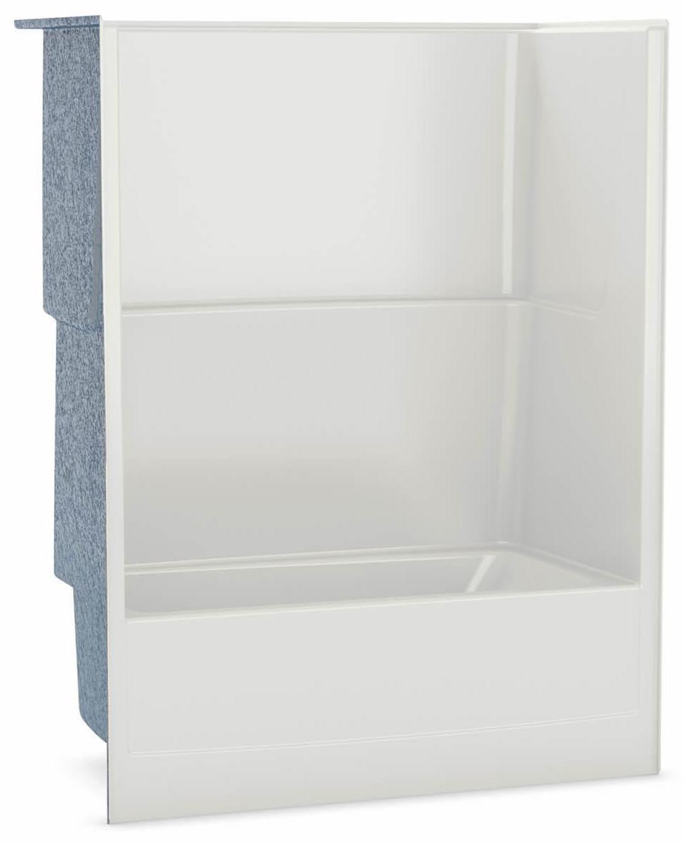 105674 MAAX TSEA Plus 60x32 1‑Piece Tub/Shower – RH Drain – Splashes