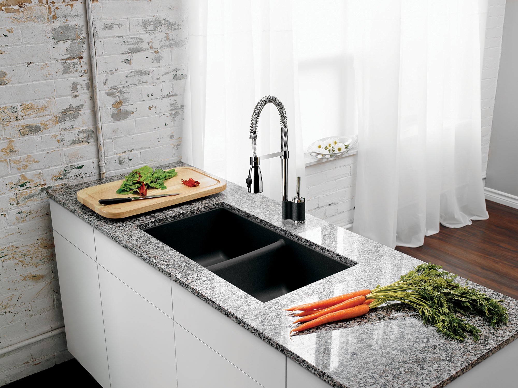 Horizon U 2 Bowl Silgranit Undermount Kitchen Sink - Anthracite